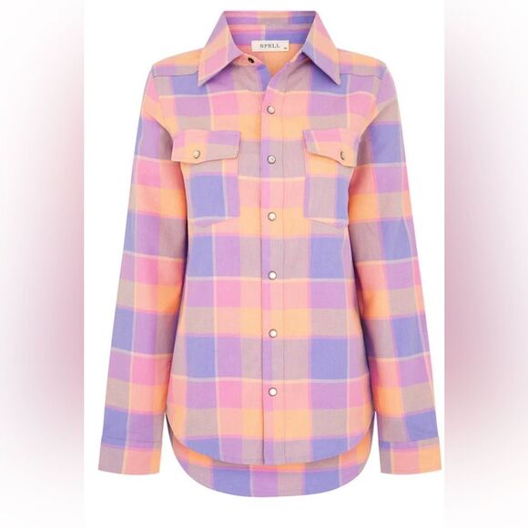 SPELL Wyatt Flannel Shirt in Pastel - Picture 6 of 14